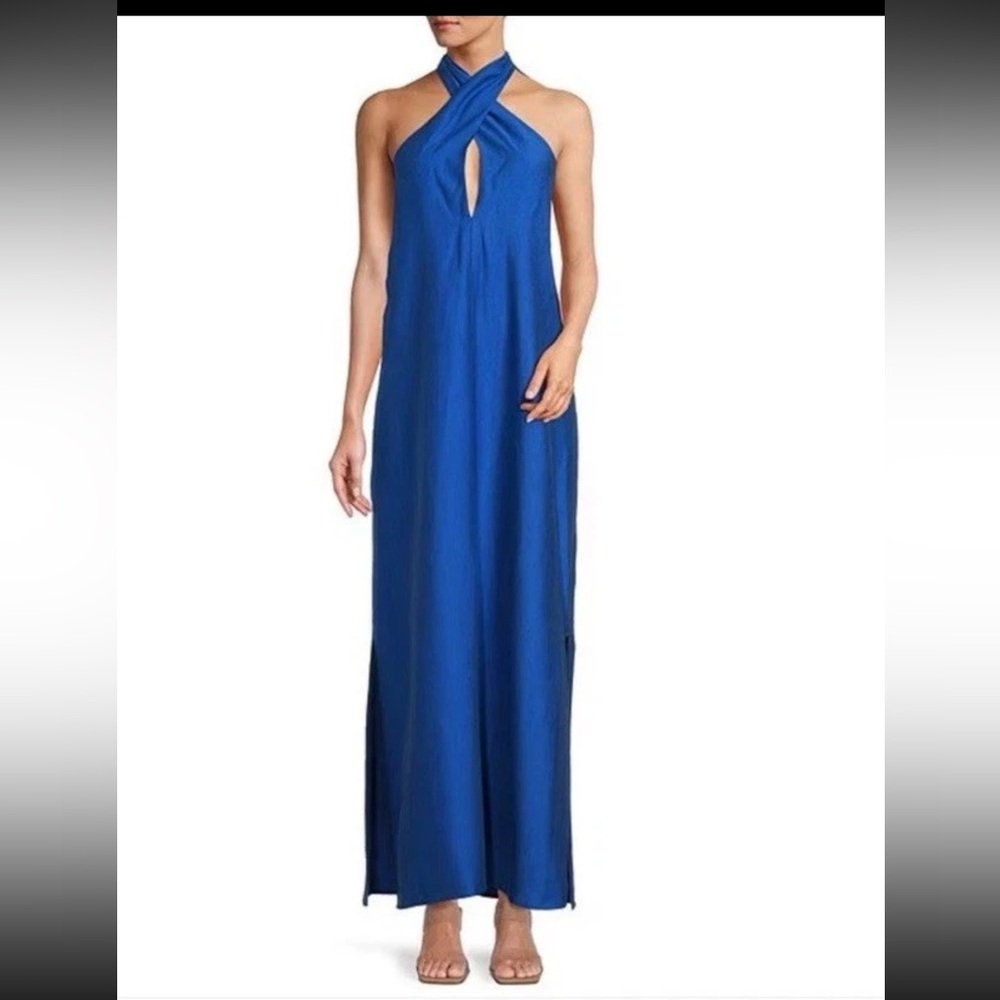 Antonio Melani XS Blue Halter Maxi Dress 🆕